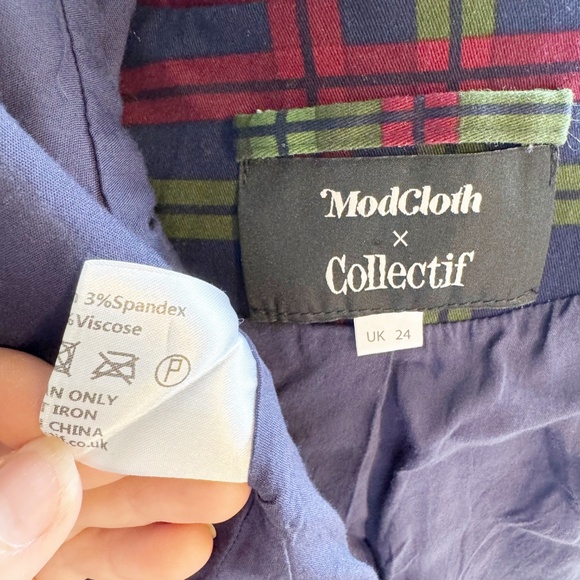 Modcloth X Collectif Plaid-Minded Peplum Skirted Blazer - Picture 5 of 11